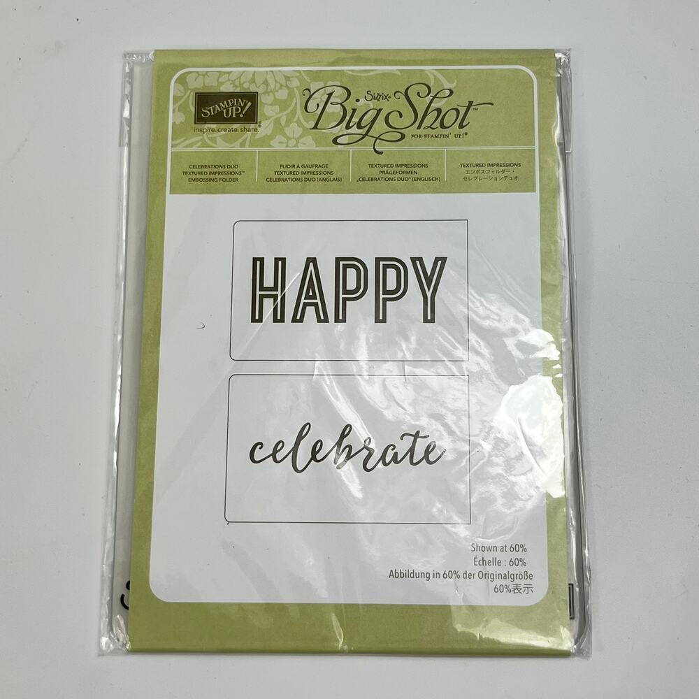 Stampin Up Sizzix Big Shot Embossing Folders Argyle Paisleys Celebration Duo - Picture 8 of 9